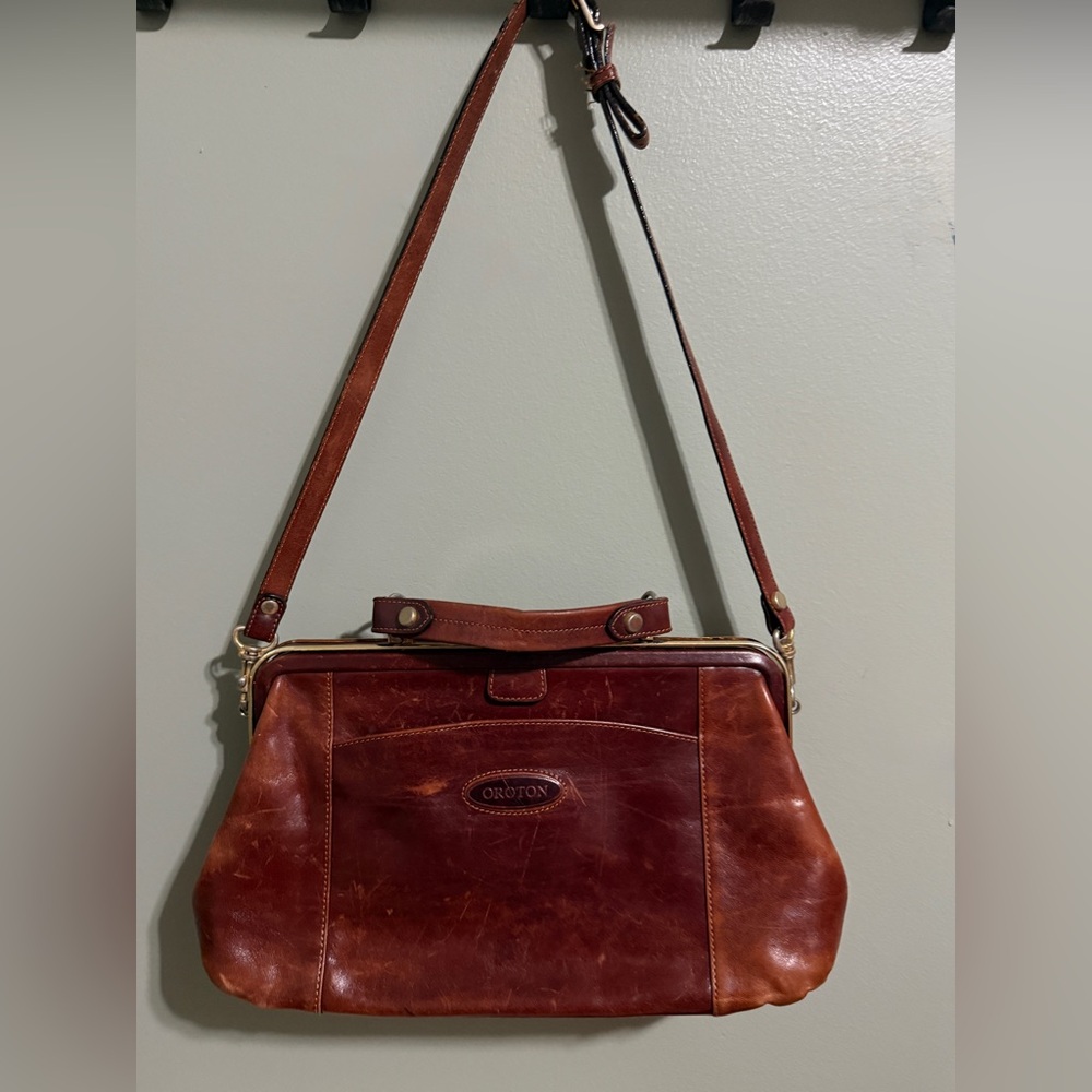 Vintage Oroton Gladstone-Style Leather Doctor Bag | Genuine Leather | Rare Find